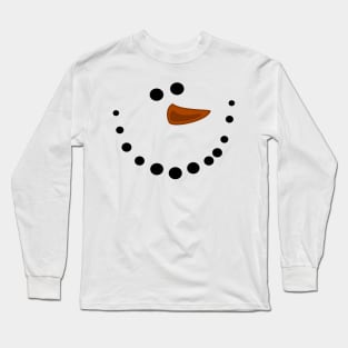 Smiling Snowman Long Sleeve T-Shirt